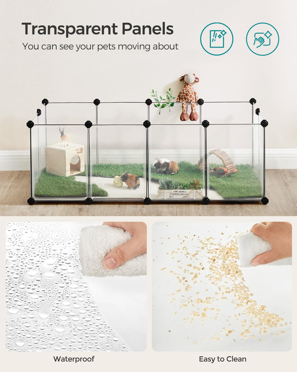SONGMICS portable design allows easy relocation and storage.