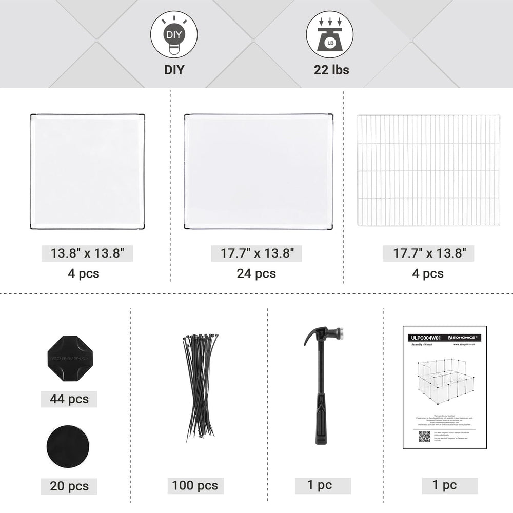 SONGMICS safe PP panels provide a clean, easy-to-sanitize refuge