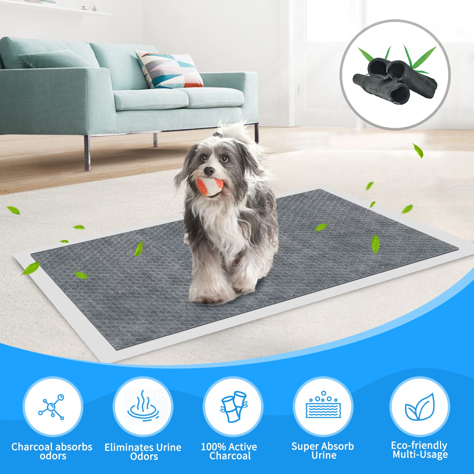 Songyuan 6-layer structure dog pads highlighting leak-proof design.