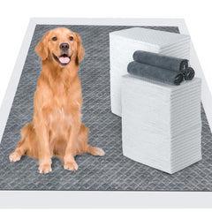 Songyuan 60pcs charcoal puppy pads packshot with odor control and convenience.