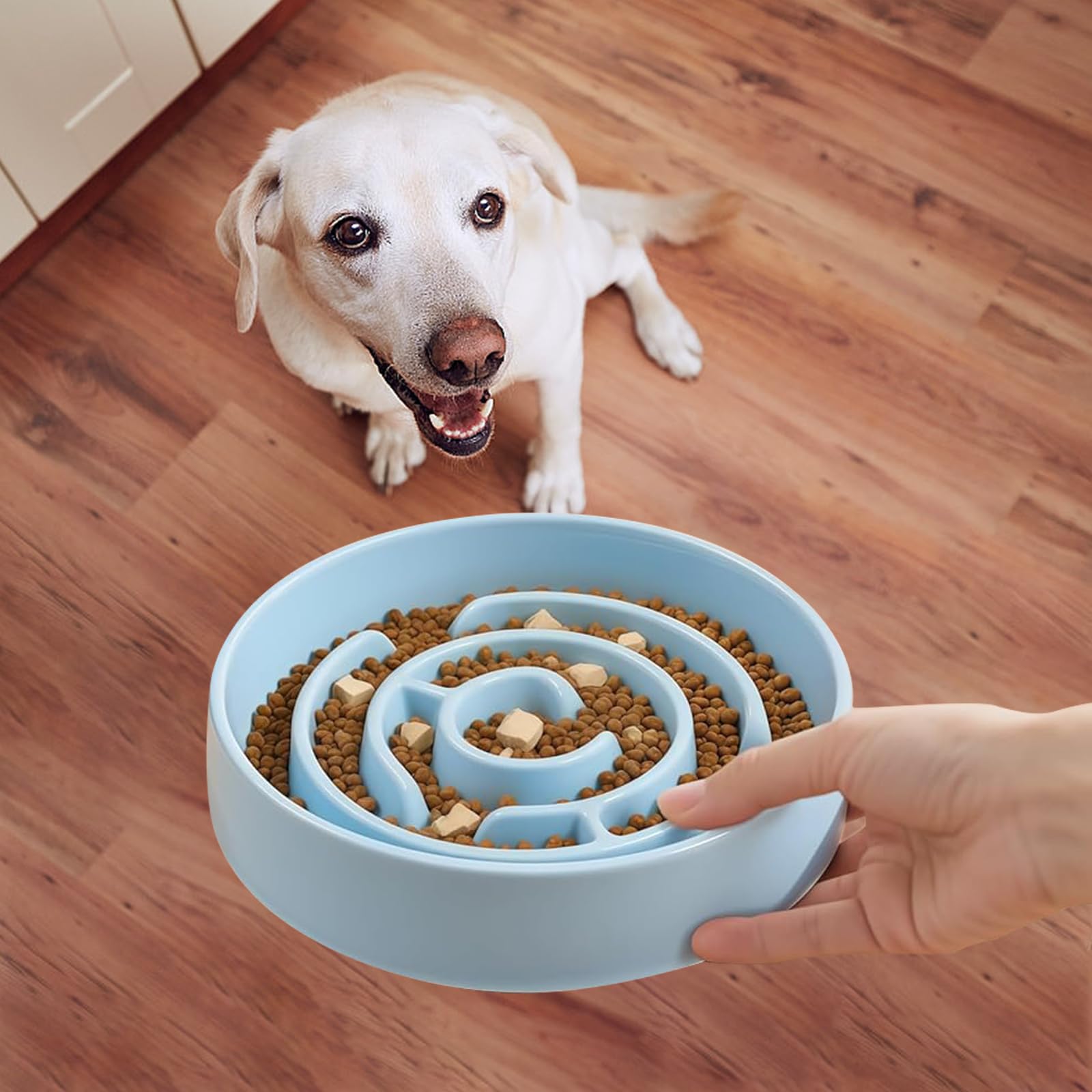 Soniuong slow feeder keeps pet meals mess-free with stable, non-slip base.
