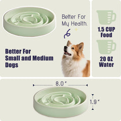 Soniuong slow feeder maze pattern green, encouraging mindful eating
