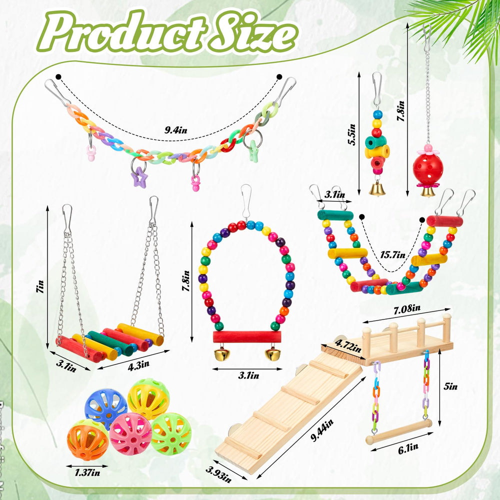 Sonwyoung cockatiel ladder toys encourage climbing and exploration in a safe cage environment.