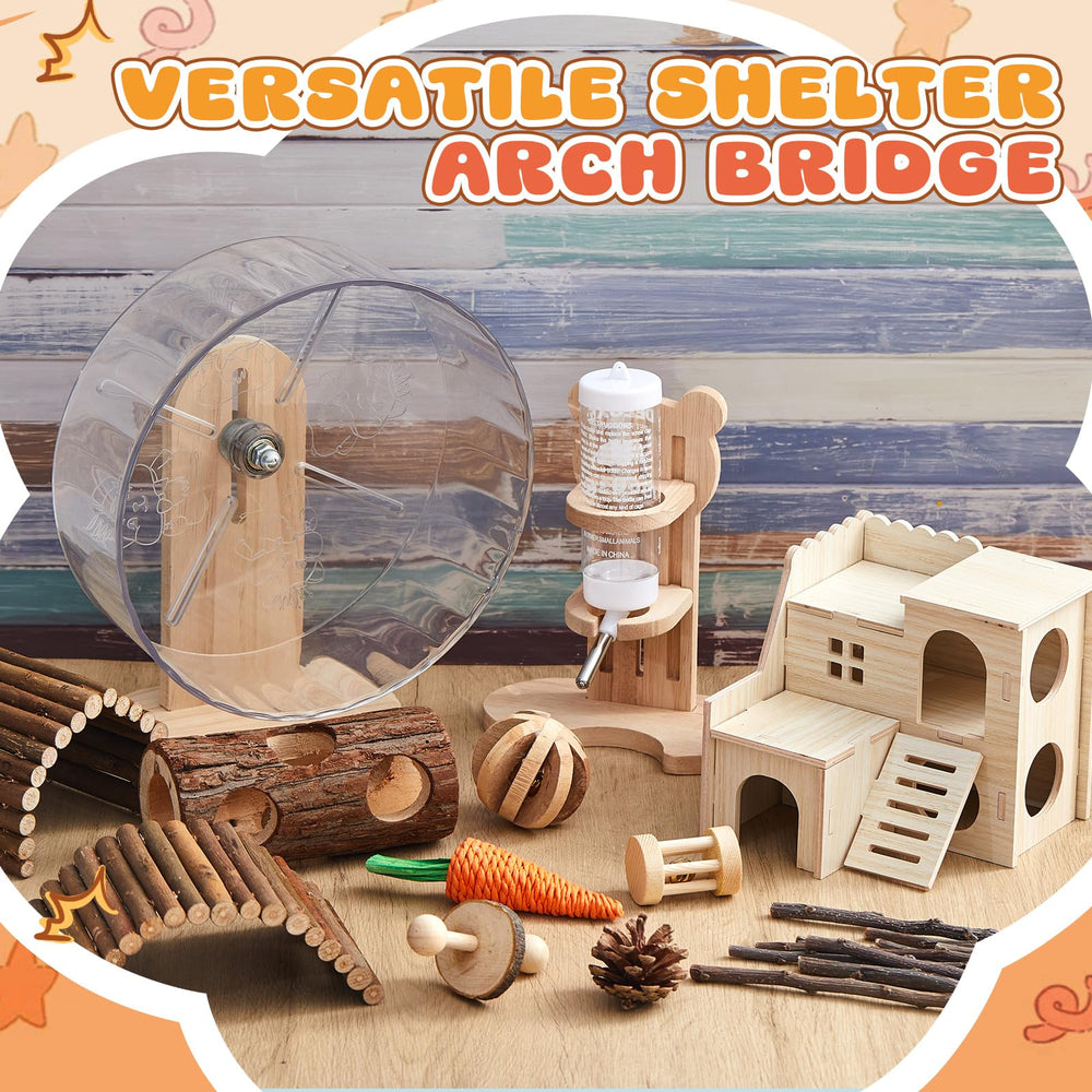 Sonwyoung wooden maze house, a secure shelter with lookout for small pets