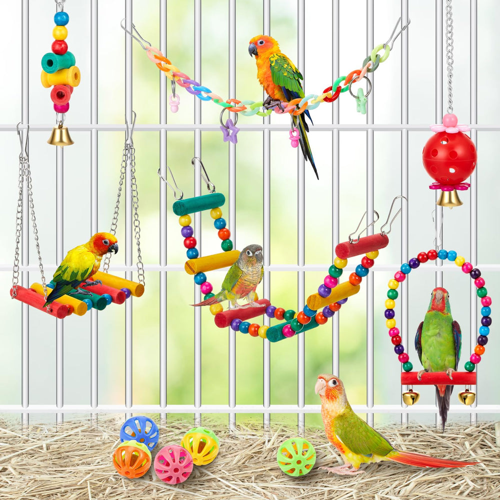 Sonwyoung parrot chew toys colorful provide satisfying chewing and enrichment for small parrots.