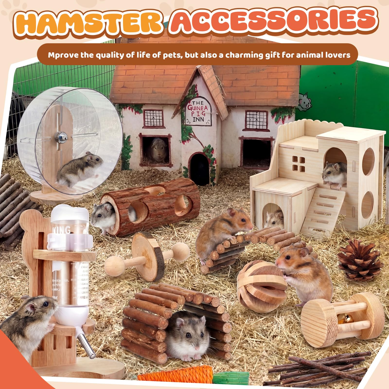 Sonwyoung wooden habitat with lookout area for curious pets