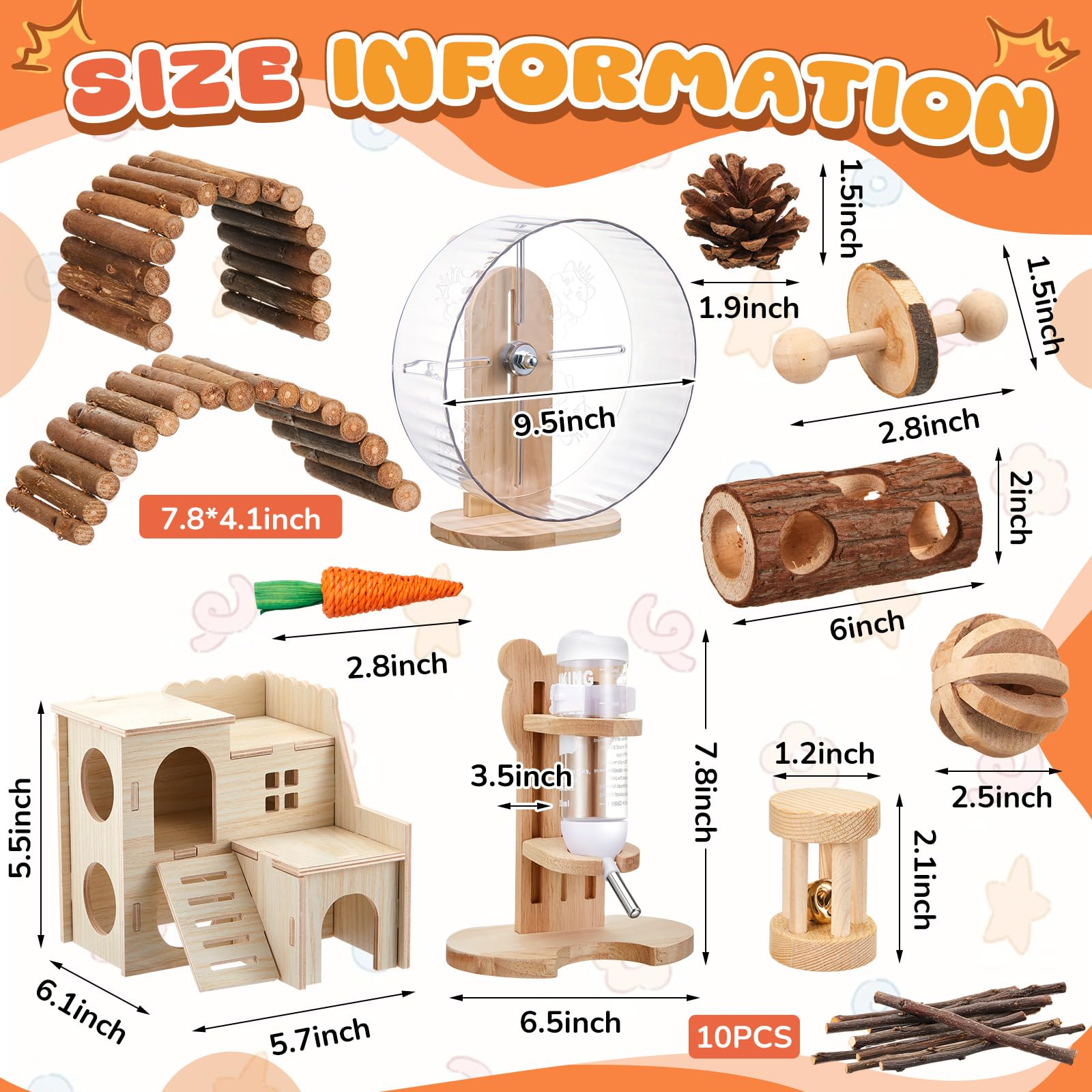 Sonwyoung small animal chew toys set offering varied textures for gnawing