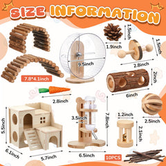 Sonwyoung small animal chew toys set offering varied textures for gnawing