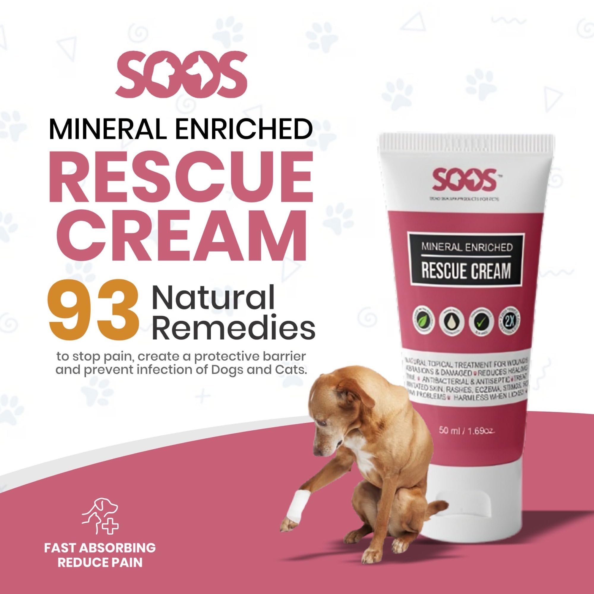 Close up of Dead Sea minerals in SOOS Rescue Cream for skin health