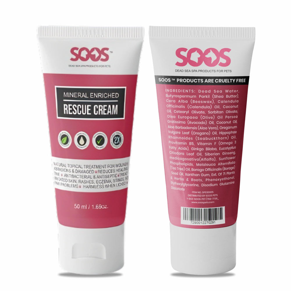 SOOS Rescue Cream tube ready for easy application on minor injuries