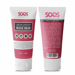 SOOS Rescue Cream tube ready for easy application on minor injuries