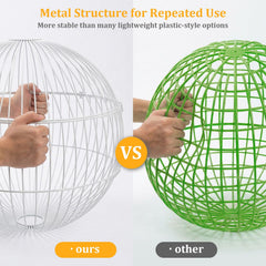 SorenCut snap-lock closure keeps the chicken ball cage secure during quick setup and removal.