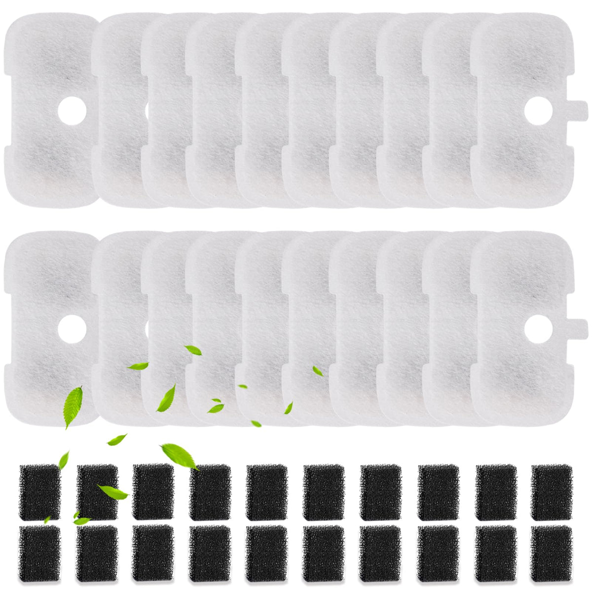 Soron 20-pack cat water fountain filters ready for quick replacement and ongoing hydration for pets.