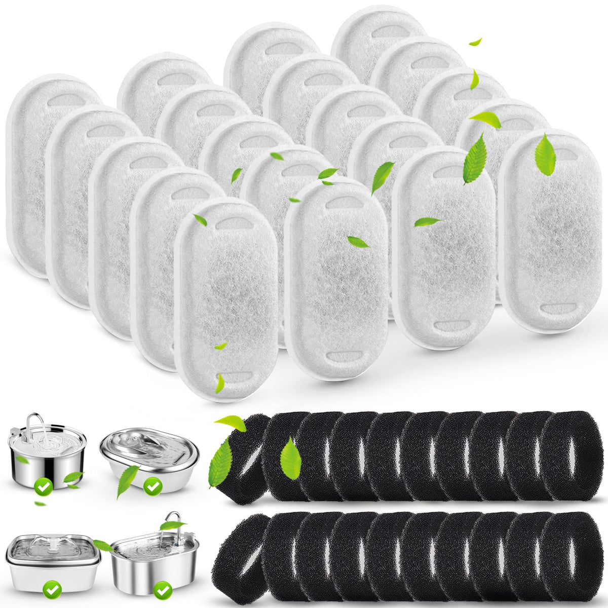 SORON cat fountain filter assembly demonstrates quick, secure fit.