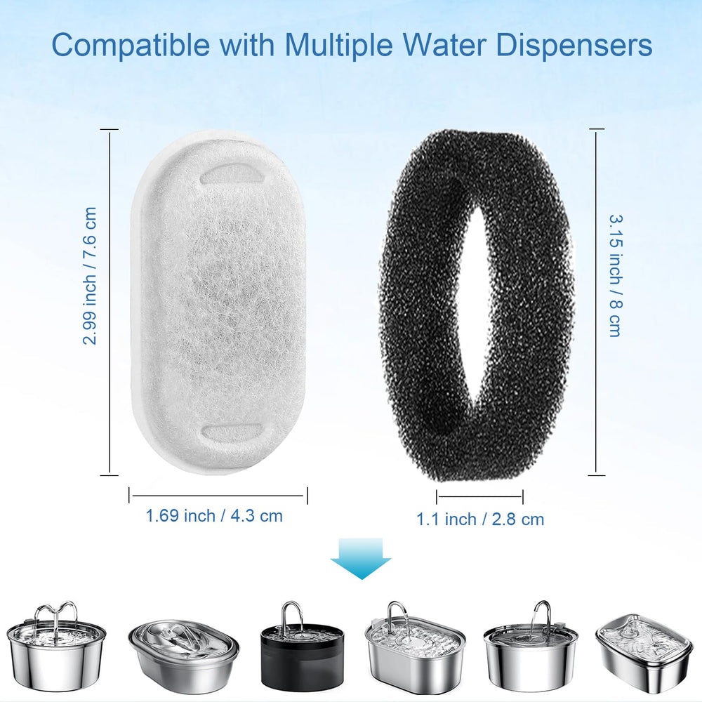 SORON filter sponge pack demonstrates replacement sponges for ongoing freshness.