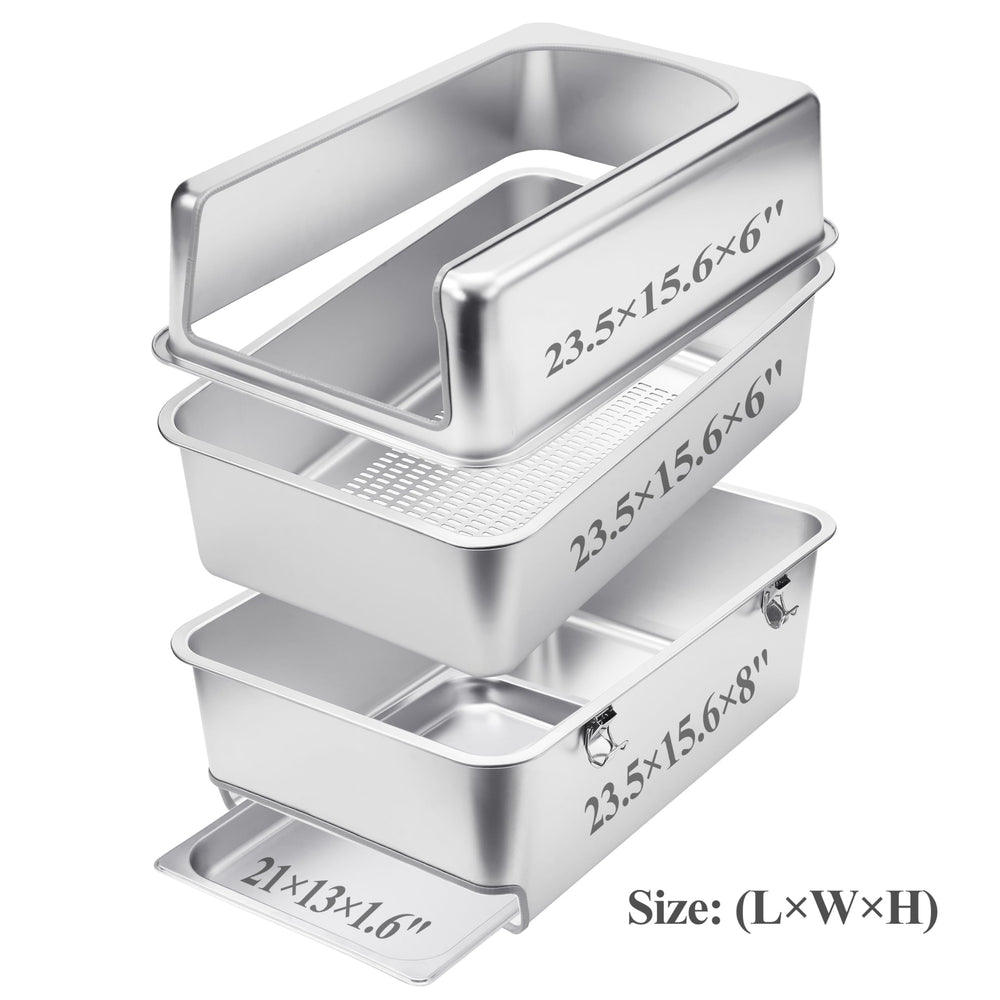 Bottom tray access enables effortless waste disposal and quick cleanup