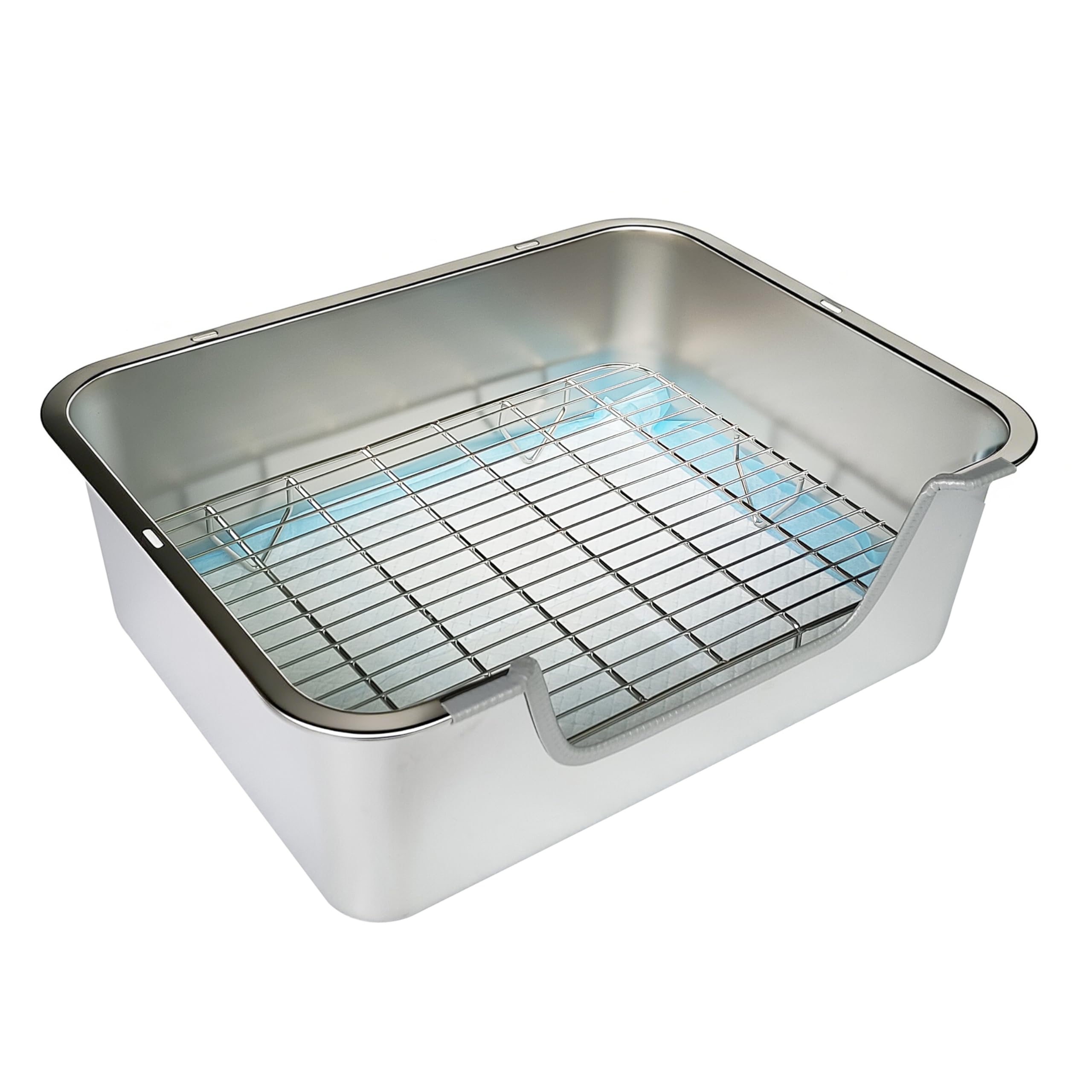 Sorstrem litter box detachable hooks illustrate stable cage attachment during daily use.