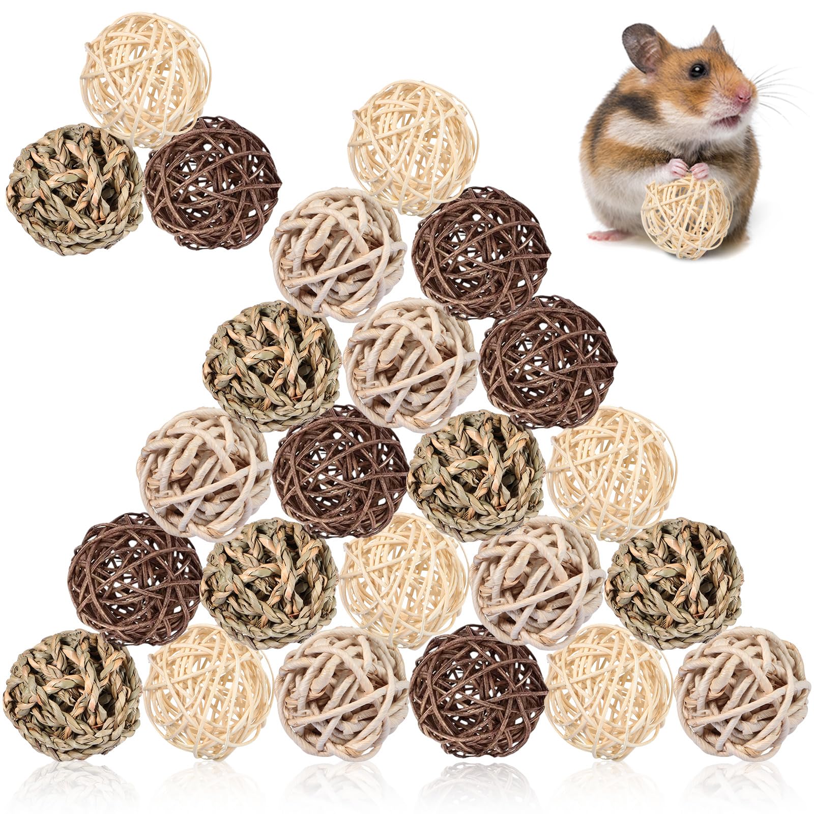 Sosation aquatic plant balls for small animals, providing chewing fun and dental exercise.
