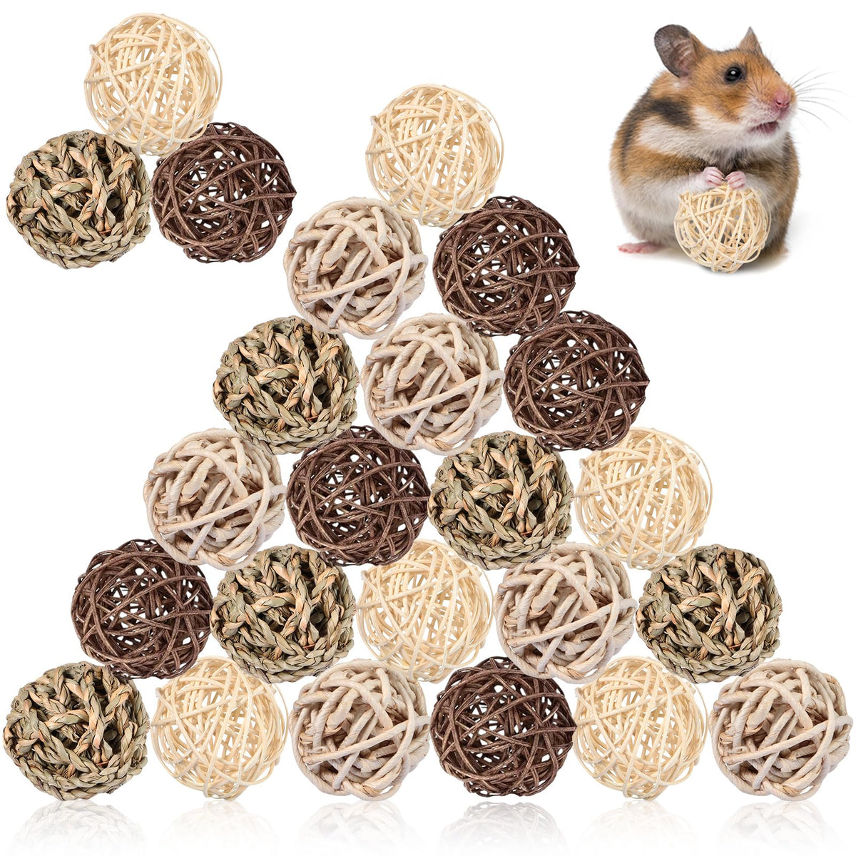 Sosation aquatic plant balls for small animals, providing chewing fun and dental exercise.