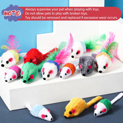 Sosation cat mouse toy with three styles encourages hunting actions