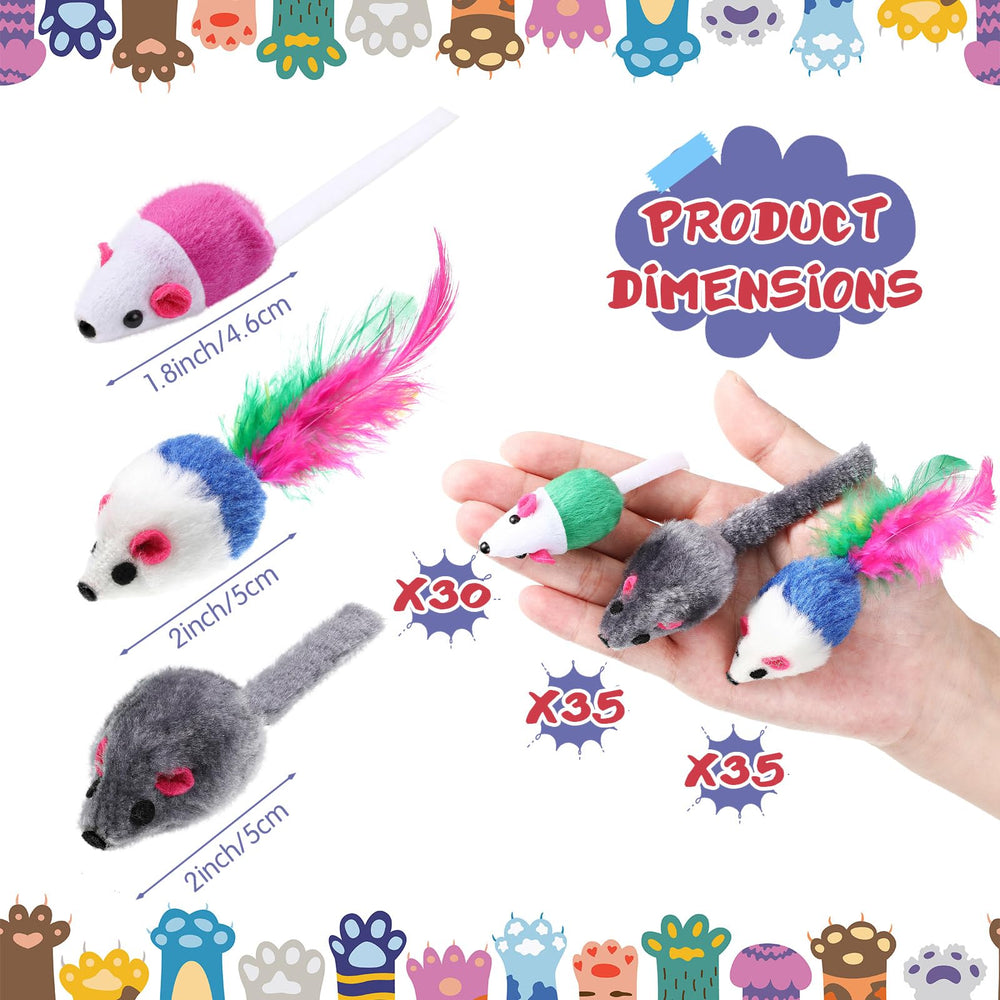 Sosation plush mouse toy with rattle boosts active indoor play