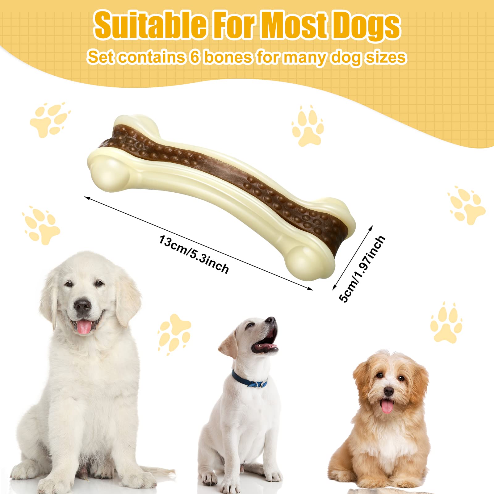 Sosation dog bone chew in beef flavor for powerful chewers reduces boredom