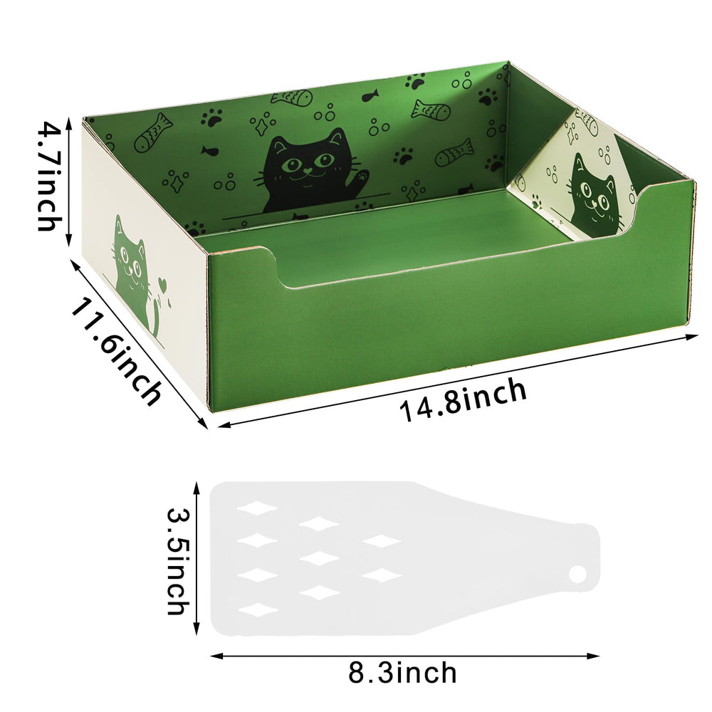 SOUJOY disposable litter box with scoop included for quick changes