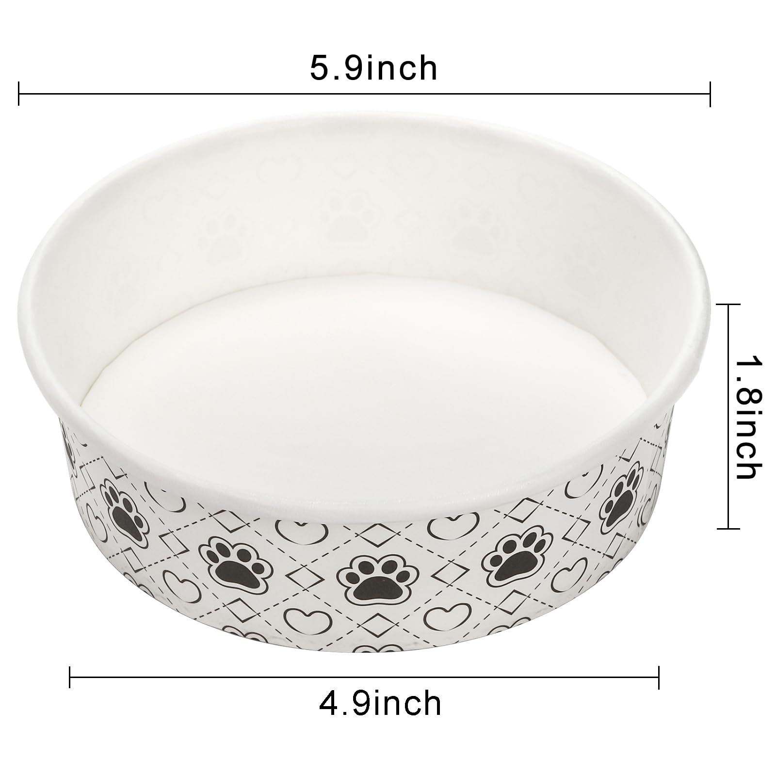 SOUJOY 16oz paper bowl keeps wet or dry food neatly contained during travel.