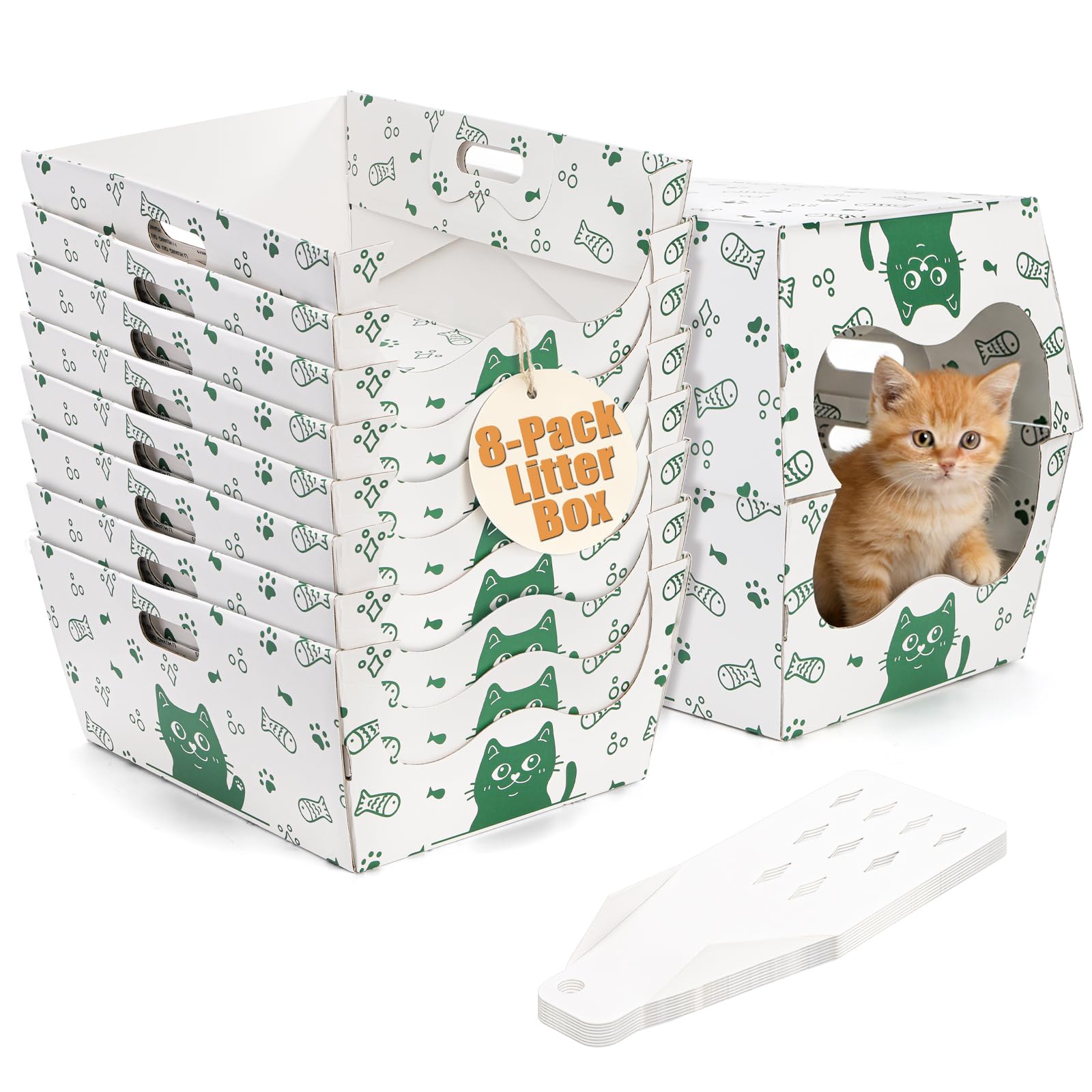 SOUJOY foldable enclosed litter box for clean, spill-free spaces