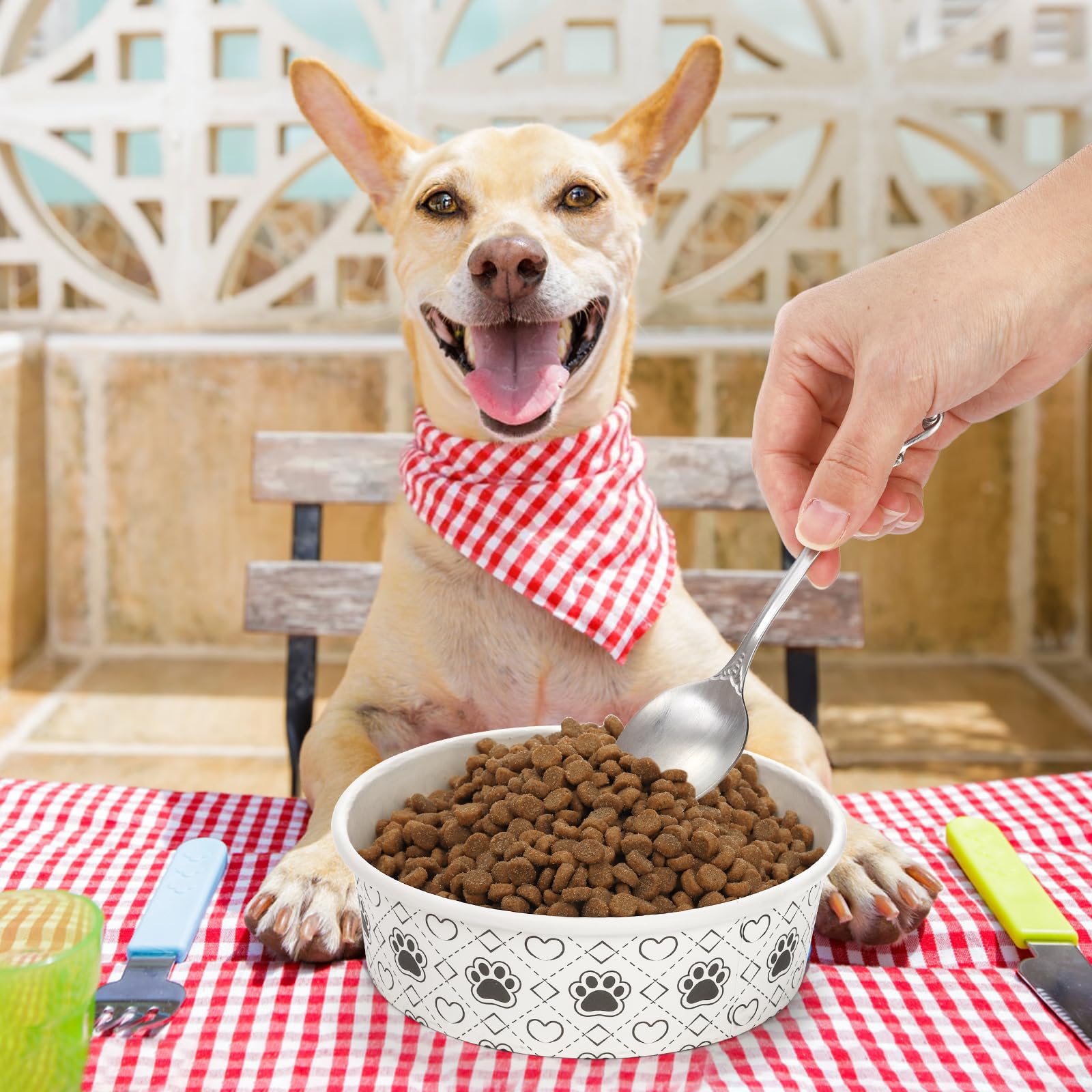 SOUJOY waterproof surface helps prevent leaks with wet food.