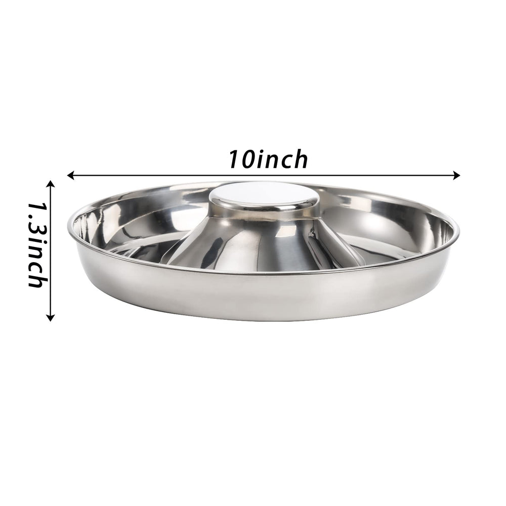 SOUJOY stainless steel puppy bowl close-up showing durable material