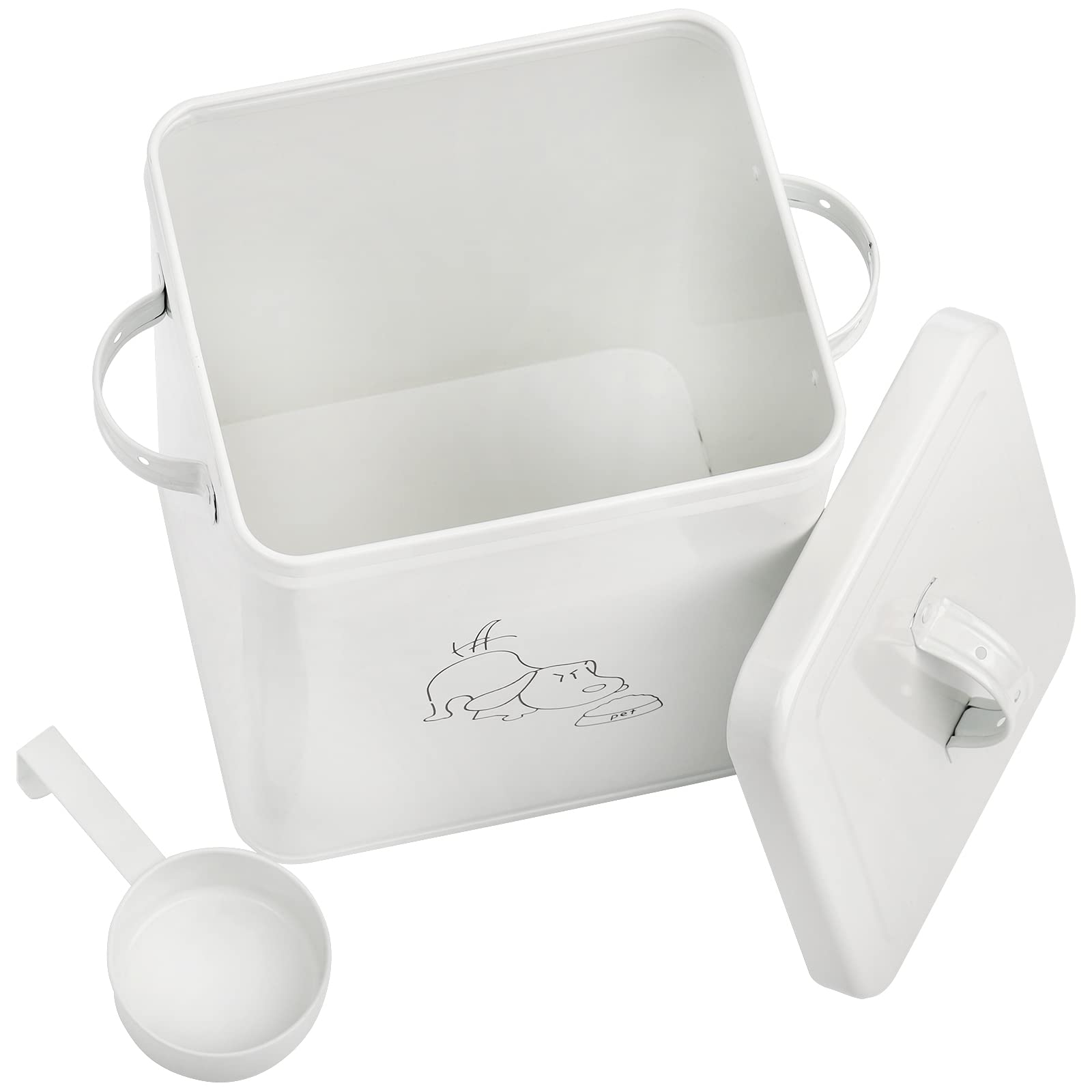 SOUJOY white vintage farmhouse canister on counter adds organization