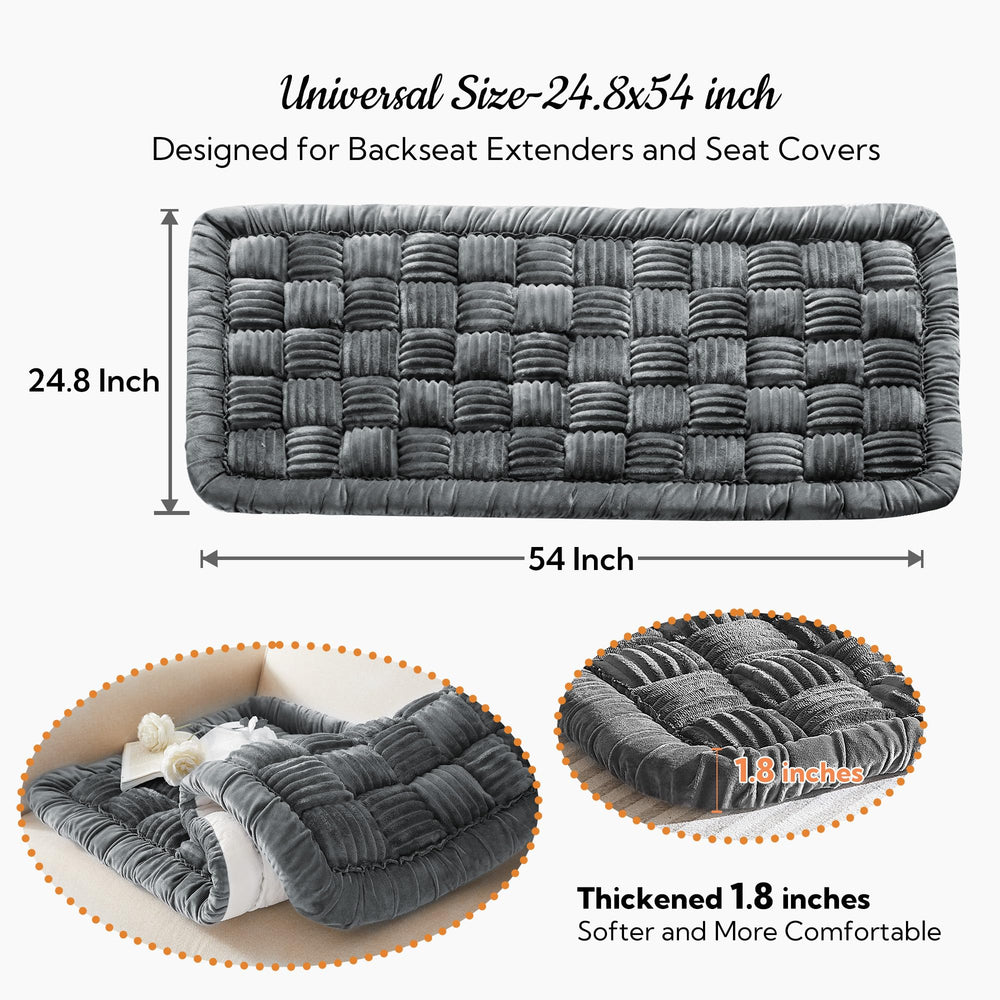 Soulbond backseat pet bed mat gray multi-use on sofa or bed