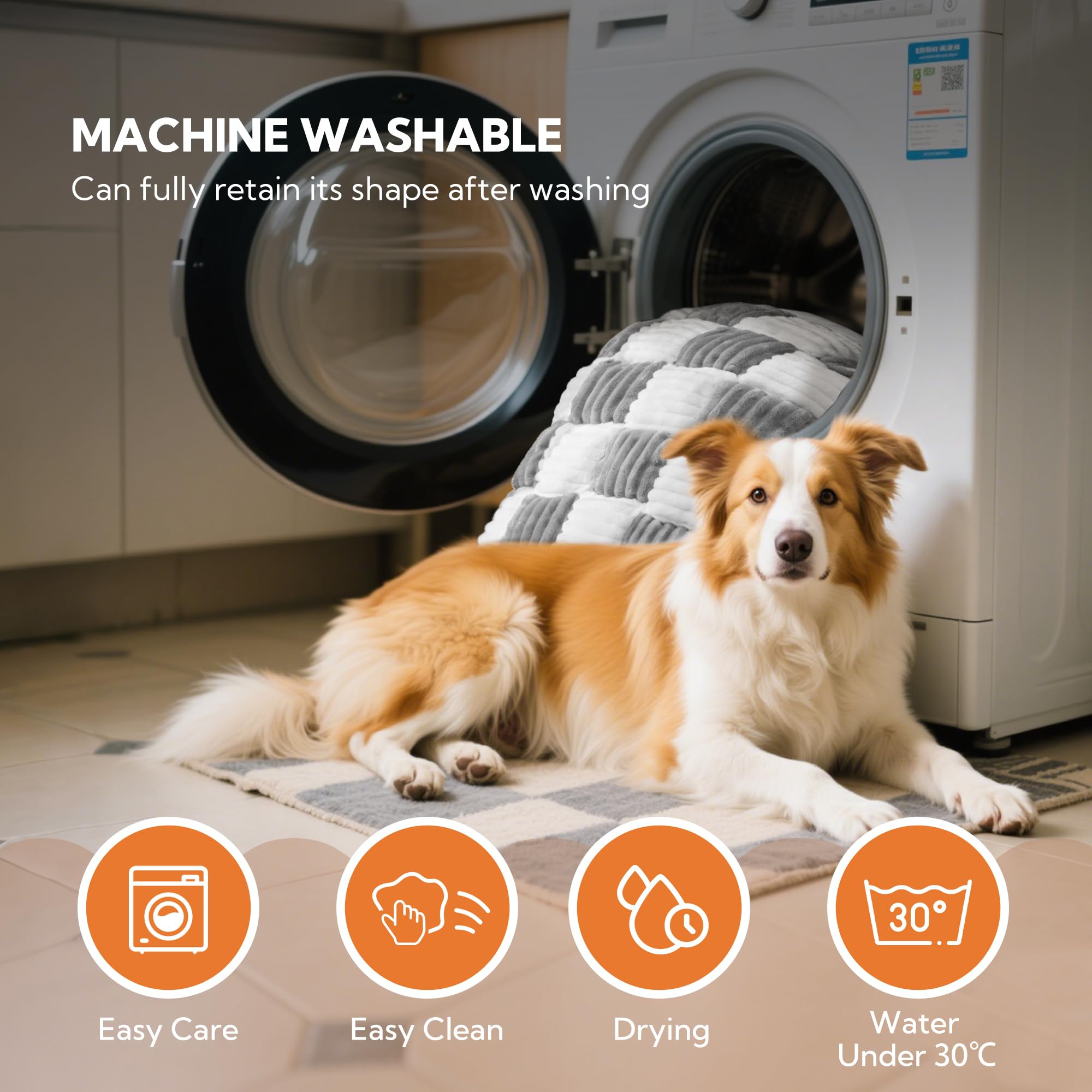 Soulbond dog bed is easy to clean by wiping or machine washing