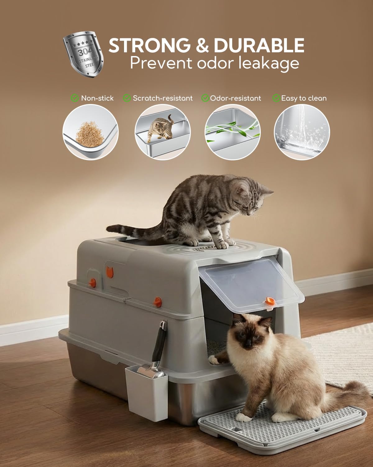 Soulbond XXXL dual entry litter box offering versatile access for cats