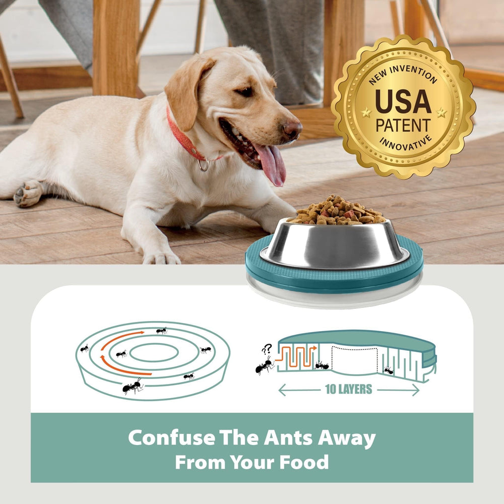 SoulThink Ant Proof Tray bottom shows skid-proof rubber for stable bowls.
