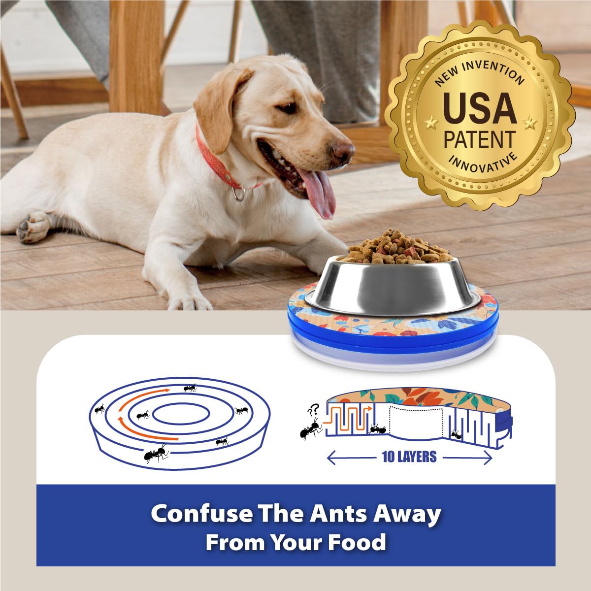 SoulThink indoor outdoor ant-proof tray for feeding.