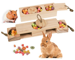 SoulThink Sniff n' Snack bunny toy cabinet drawer stimulates digging and sniffing.