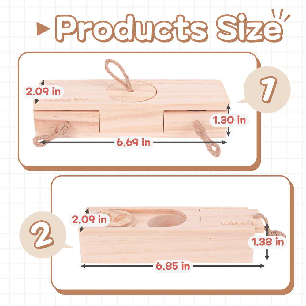 SoulThink Sniff n' Snack bunny toy teeth friendly wood for natural chewing.