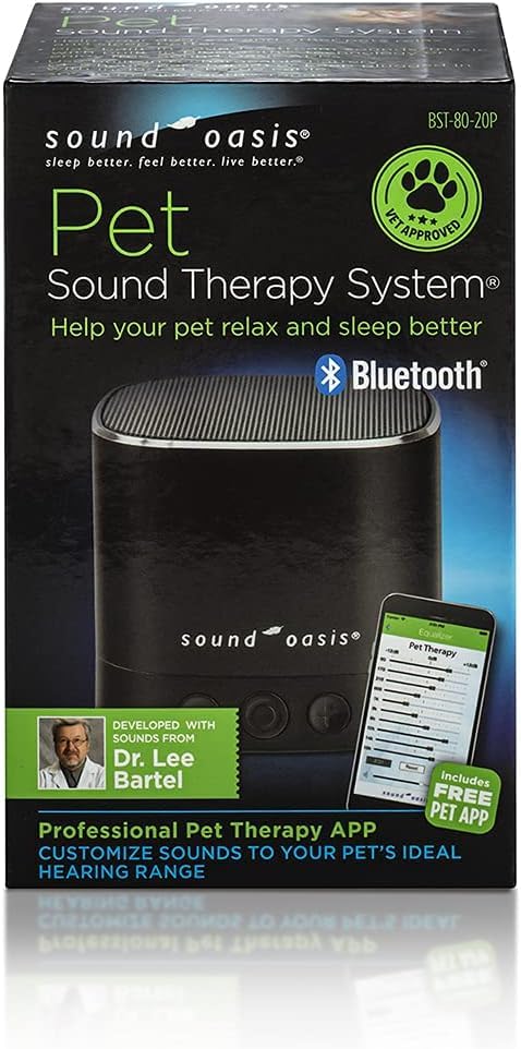 Sound Oasis pet therapy app access for easy control and personalization