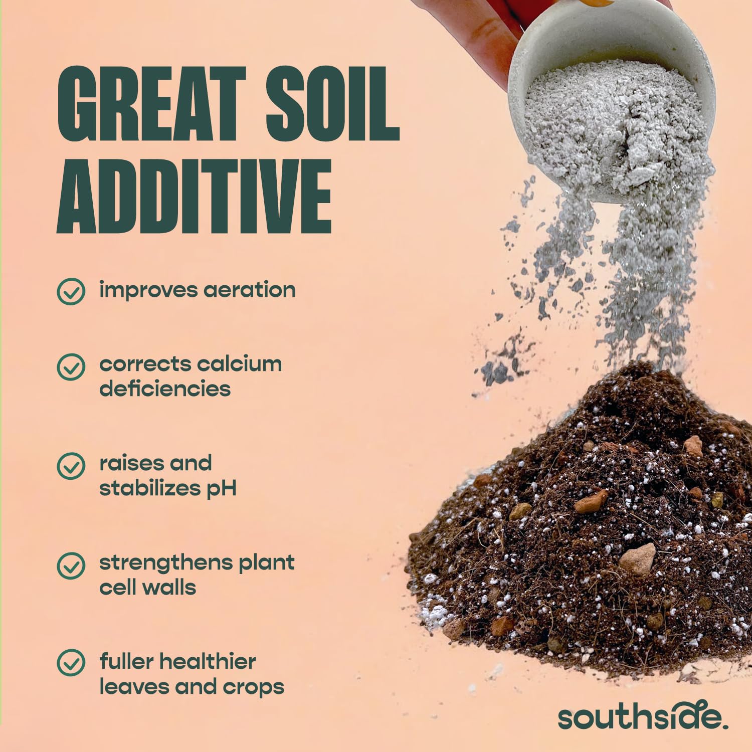 Substrate enriched with Oyster Shell Flour for isopods and millipedes.