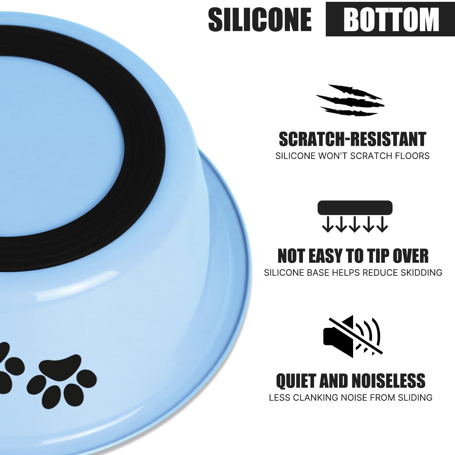 SOUXU easy-clean dog bowl cleans quickly after meals.
