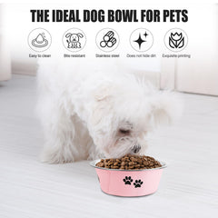 SOUXU dog bowl with silicone chassis reduces noise during feeding.