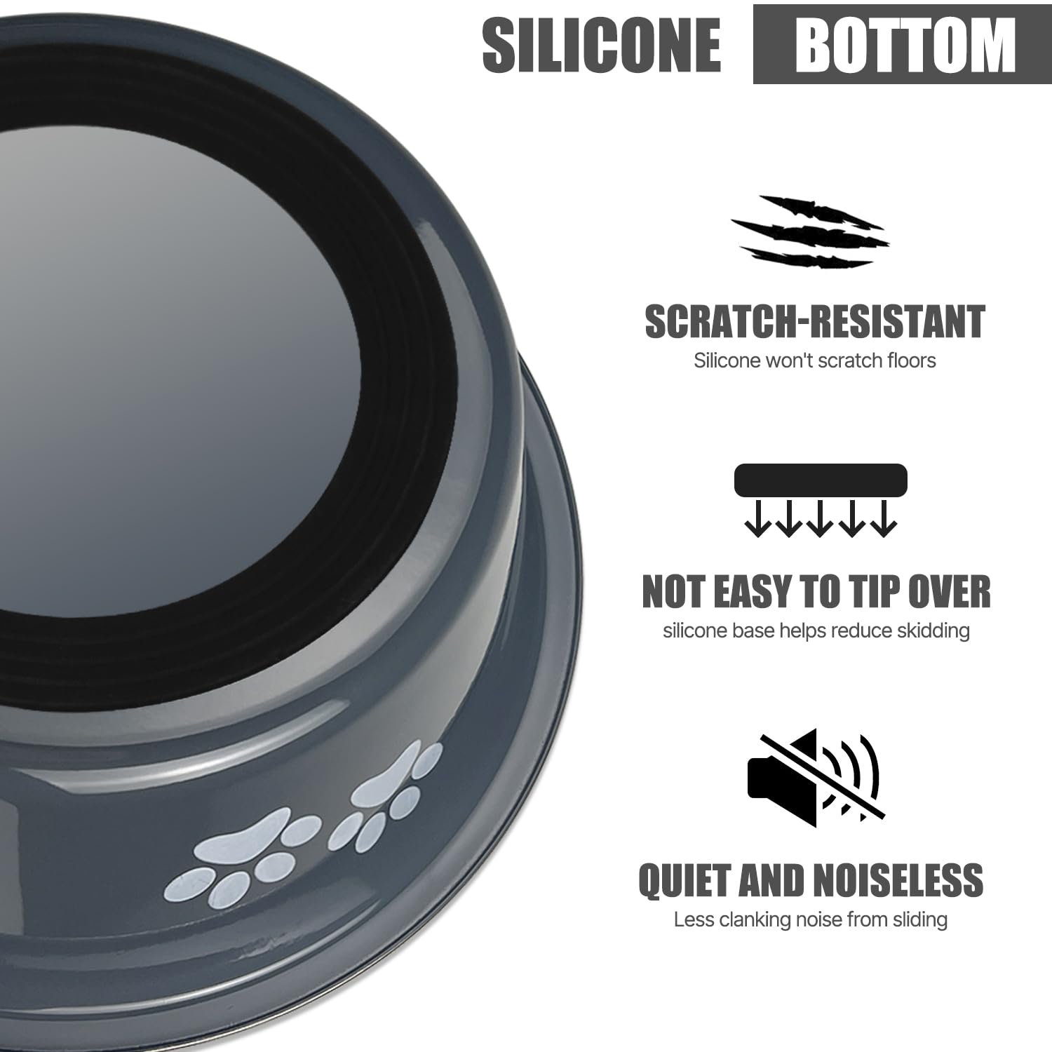 SOUXU silicone chassis keeps mealtime quiet and minimizes spills