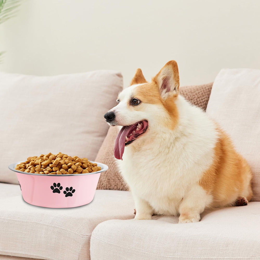 SOUXU pink bowl interior showing easy-clean stainless steel surface