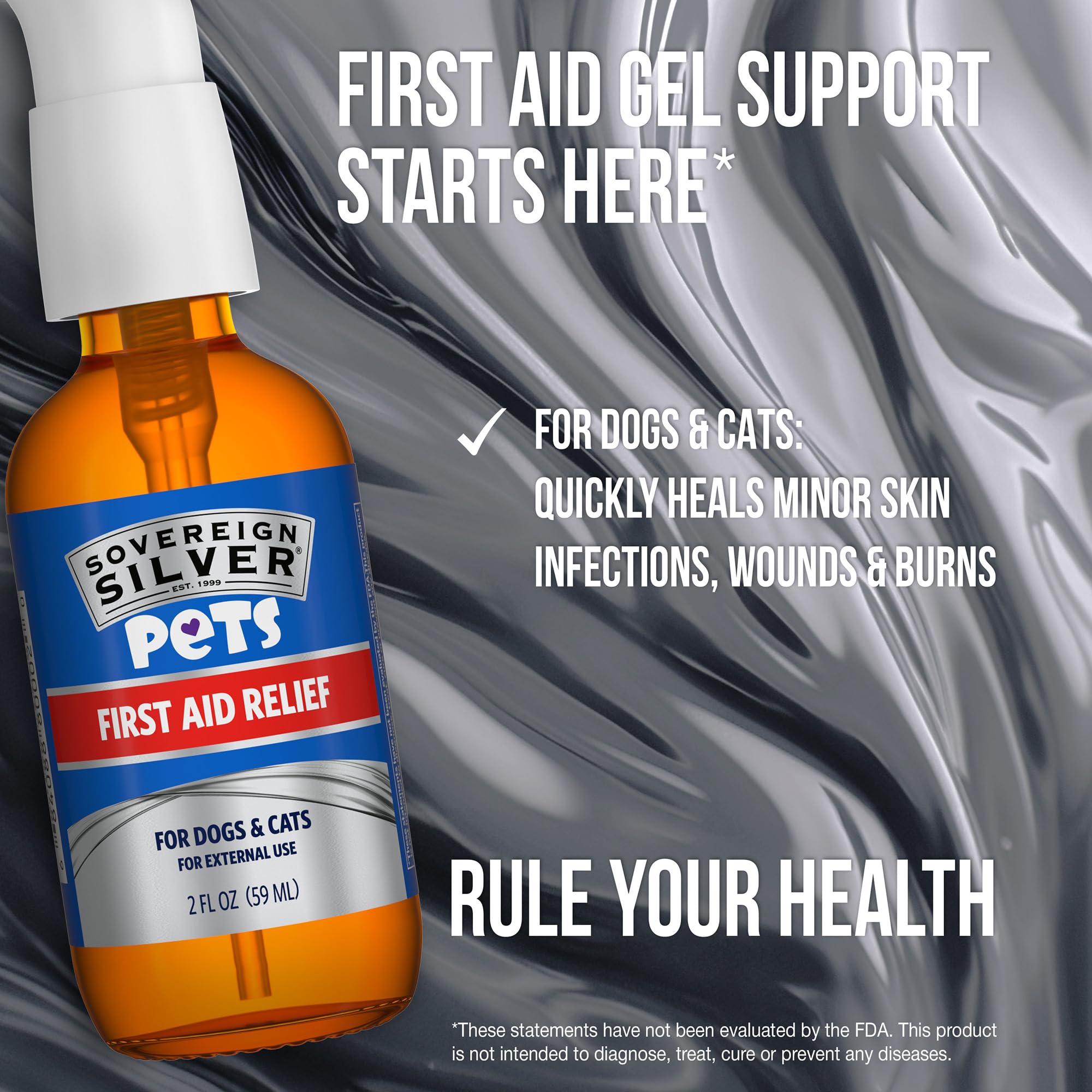 Sovereign Silver Pets First Aid Gel aids a cat's itchy patch with gentle care.