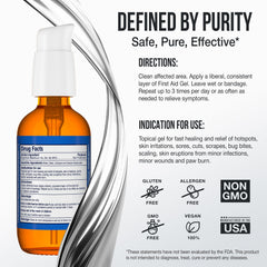 Sovereign Silver Pets First Aid Gel texture close-up reveals smooth, non-stinging formula.