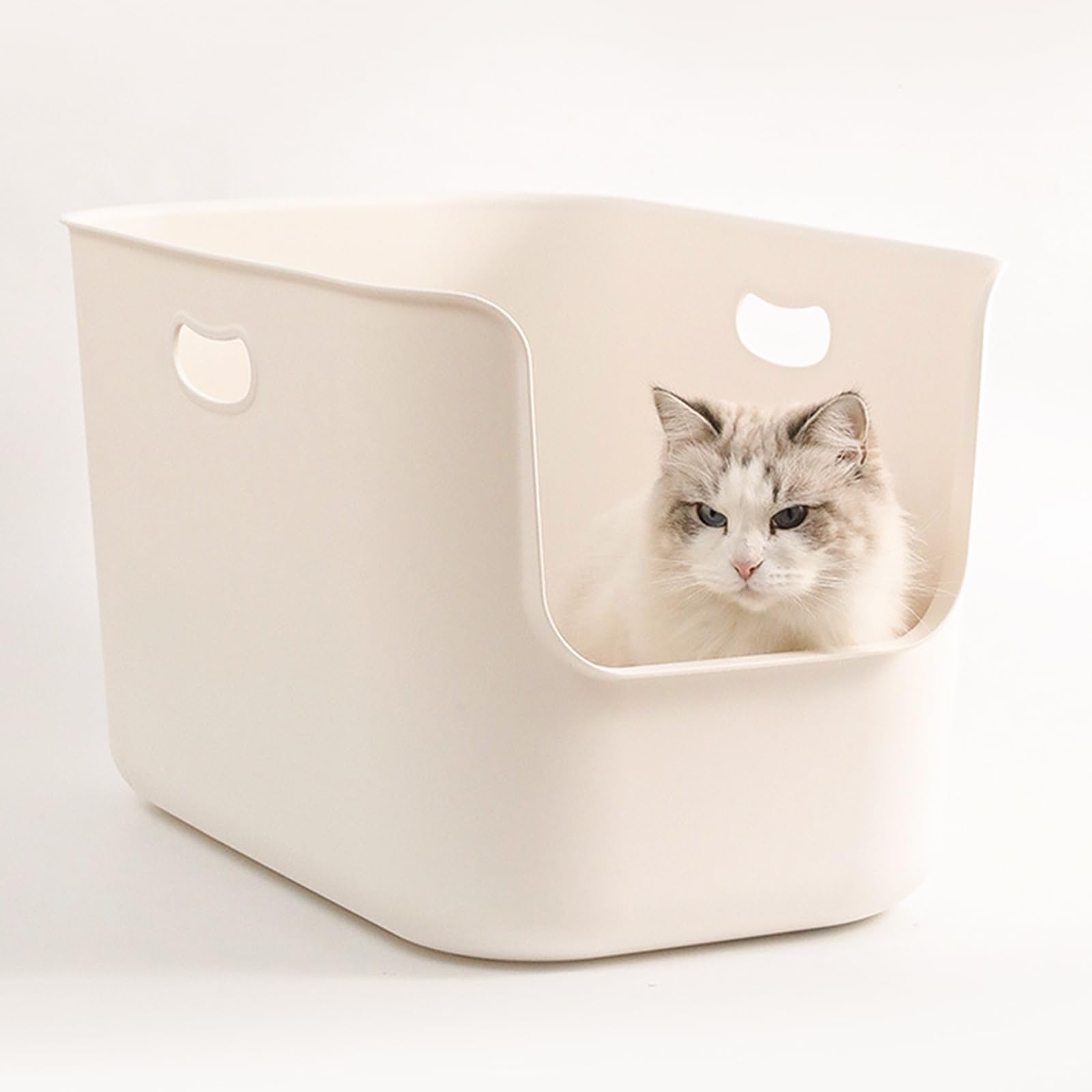 SpaceTime Extra Large Litter Box with High Sides keeps mess contained for multi-cat homes.