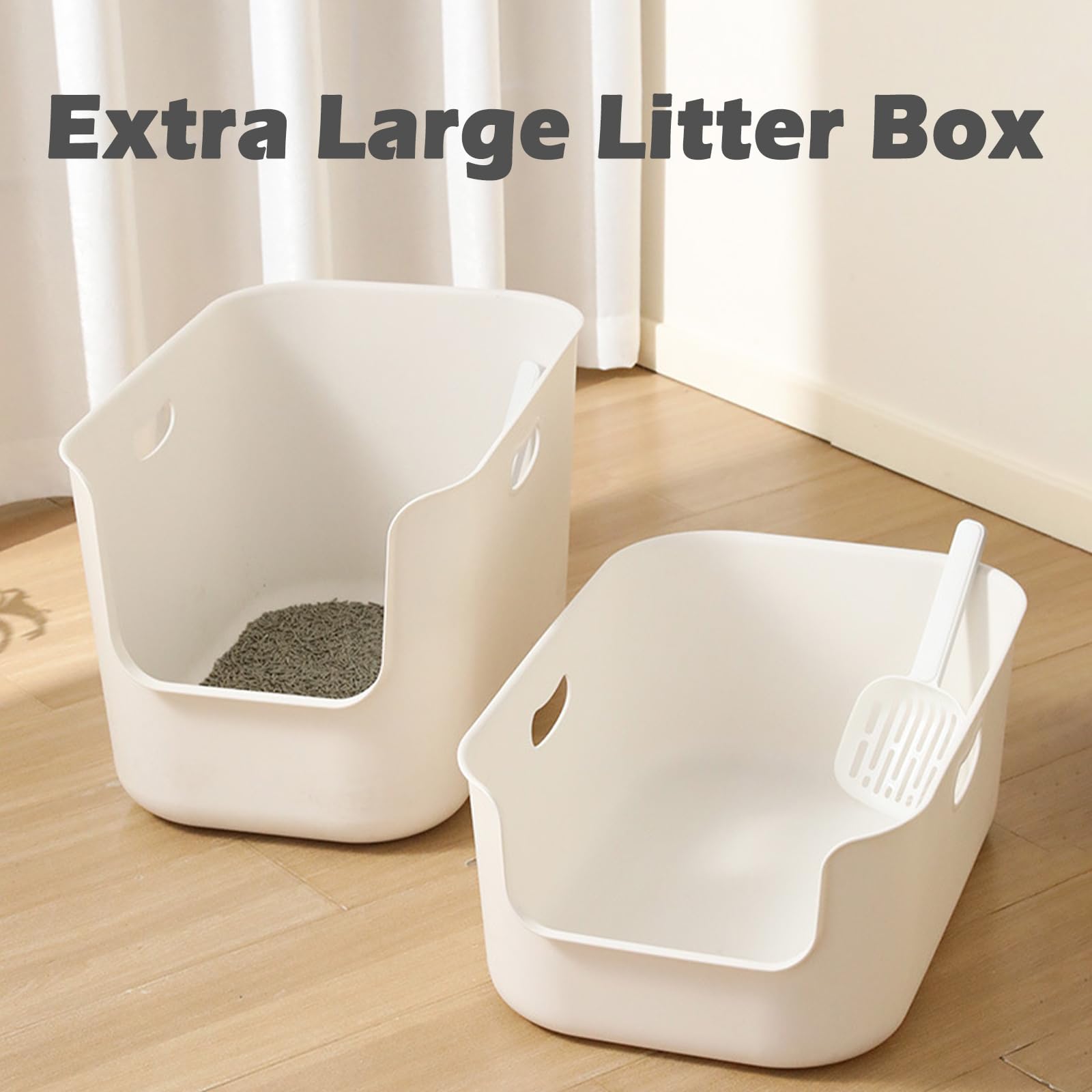 SpaceTime XL Litter Box Low Entry enables easy access for kittens and seniors.