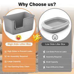 SpaceTime indoor-use litter box fits homes and keeps litter contained.
